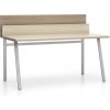 PLAN Kancelársky písací stôl SINGLE LAYERS s prepážkami, dub prírodný/dub morený PLAN Kancelársky písací stôl SINGLE LAYERS s prepážkami, dub prírodný/dub morený