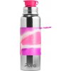 Nerezová fľaša do školy so športovým uzáverom Pura - rúžovo/biela 850 ml Nerezová fľaša do školy so športovým uzáverom Pura - rúžovo/biela 850 ml