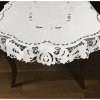 Obrus oválny biely s ozdobným lemom Šírka 140 cm | Dĺžka 220 cm biela Obrus oválny biely s ozdobným lemom Šírka 140 cm | Dĺžka 220 cm biela