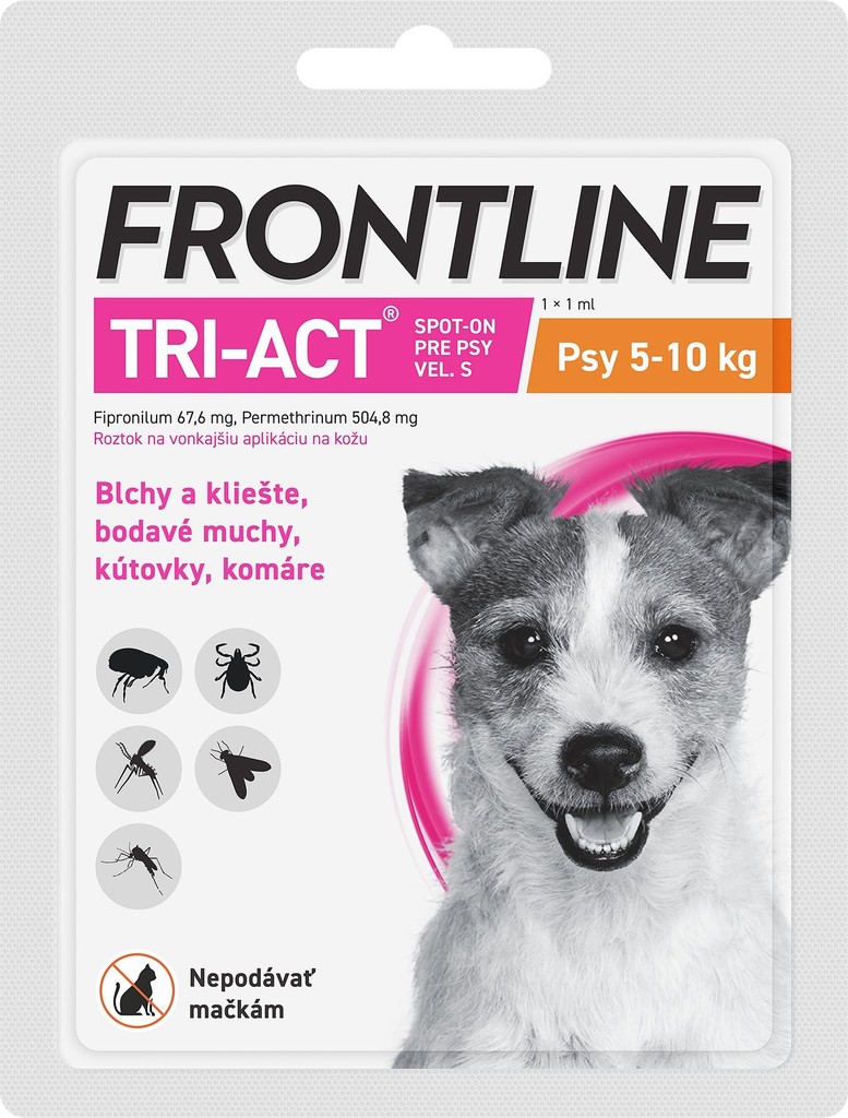 Frontline Tri-Act Spot-On Dog S 5-10 kg 1 x 1 ml