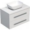 Kúpeľňová skrinka s doskou SAT Cube Way 80x53x46 cm biely lesk CUBE46803BI45 Kúpeľňová skrinka s doskou SAT Cube Way 80x53x46 cm biely lesk CUBE46803BI45