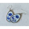 Náušnice Modrý vzor 2 slza Náušnice Modrý vzor 2 slza