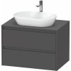 DURAVIT Ketho 2 závesná skrinka pod umývadlo na dosku, 2 zásuvky, 800 x 550 x 568 mm, grafit matný, K24895049490000 DURAVIT Ketho 2 závesná skrinka pod umývadlo na dosku, 2 zásuvky, 800 x 550 x 568 mm, grafit matný, K24895049490000