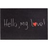 Vstupná rohož FLOMA Mondial Hello My Love - dĺžka 50 cm, šírka 75 cm, výška 0,5 cm Vstupná rohož FLOMA Mondial Hello My Love - dĺžka 50 cm, šírka 75 cm, výška 0,5 cm