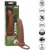 Calexotics - Maxx Ribbed Dual Penetrator 10 Vibrations Brown Calexotics - Maxx Ribbed Dual Penetrator 10 Vibrations Brown