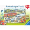 Ravensburger Kinderpuzzle - 09191 Trubel am Bahnhof - Puzzle für Kinder ab 4 Jahren, mit 2x24 Teilen (Hra) Ravensburger Kinderpuzzle - 09191 Trubel am Bahnhof - Puzzle für Kinder ab 4 Jahren, mit 2x24 Teilen (Hra)