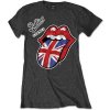 The Rolling Stones tričko Vintage British Tongue Šedá