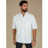 Pánska košeľa s krátkym rukávom Dstreet KX1080 Farba: Biela, Veľkosť: M Pánska košeľa s krátkym rukávom Dstreet KX1080 Farba: Biela, Veľkosť: M