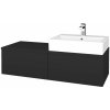 Dreja Kúpeľňová skrinka MODULE SZZ12 120 umývadlo Kube - N03 Graphite / N03 Graphite / Levé Dreja Kúpeľňová skrinka MODULE SZZ12 120 umývadlo Kube - N03 Graphite / N03 Graphite / Levé