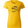 T-ričko Alfa Romeo Giulia dámske tričko Farba trička: Žltá, Farba potlače: Čierna, Veľkosť: M T-ričko Alfa Romeo Giulia dámske tričko Farba trička: Žltá, Farba potlače: Čierna, Veľkosť: M