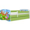 Kocot kids Detská posteľ Babydreams safari zelená, variant 70x140, bez šuplíků, s matrací Kocot kids Detská posteľ Babydreams safari zelená, variant 70x140, bez šuplíků, s matrací