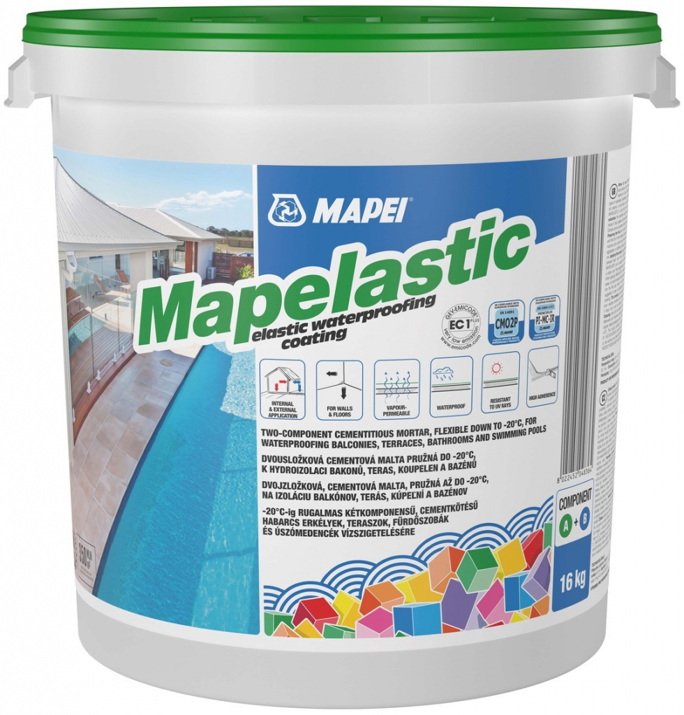 Mapei Hydroizolačná stierka MAPELASTIC súprava A + B 16 kg