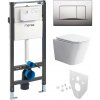 Mereo WC set - Rimless WC hranaté, modul pre sadrokartón, chróm hranaté tlačidlo matné Mereo WC set - Rimless WC hranaté, modul pre sadrokartón, chróm hranaté tlačidlo matné