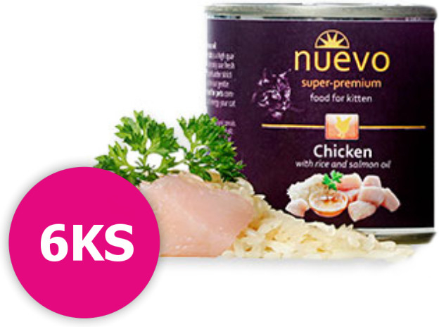 NUEVO CAT Kitten Chicken 6 x 200 g