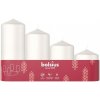 Sviečky Bolsius Pillar Advent, Vianoce, biele, 60/80/100/120x48 mm, bal. 4 ks Sviečky Bolsius Pillar Advent, Vianoce, biele, 60/80/100/120x48 mm, bal. 4 ks