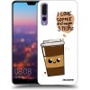 Picasee silikónový čierny obal pre Huawei P20 Pro - Cute coffee Picasee silikónový čierny obal pre Huawei P20 Pro - Cute coffee