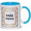 Hrnček s fotkou farebný rámik Ornament 350 ML FOTOpošta Farba: MODRÝ Hrnček s fotkou farebný rámik Ornament 350 ML FOTOpošta Farba: MODRÝ