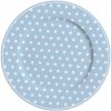 Pastelovo modrý retro porcelánový dezertný tanier s bodkovaným bielym dekorom o priemere 19 cm Isabelle Rose 35877 Pastelovo modrý retro porcelánový dezertný tanier s bodkovaným bielym dekorom o priemere 19 cm Isabelle Rose 35877