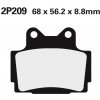NISSI BRAKE PADS 2P-209NS SINTER METAL NISSI BRAKE PADS 2P-209NS SINTER METAL