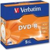 Verbatim DVD-R 4,7GB 16x, 5ks Verbatim DVD-R 4,7GB 16x, 5ks