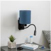 Brilagi - LED Nástenná lampa NUBILA 1xE27/25W/230V+ LED/3W čierna/tmavomodrá BG1558+BG1575 + záruka 3 roky zadarmo Brilagi - LED Nástenná lampa NUBILA 1xE27/25W/230V+ LED/3W čierna/tmavomodrá BG1558+BG1575 + záruka 3 roky zadarmo