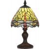 Clayre & Eef Zelená stolná lampa Tiffany s vážkami - Ø 18*32 cm E14/max 1*25W - Clayre & Eef Clayre & Eef Zelená stolná lampa Tiffany s vážkami - Ø 18*32 cm E14/max 1*25W - Clayre & Eef