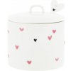 Bastion Collections Keramická cukornička White / Rose Little Hearts Bastion Collections Keramická cukornička White / Rose Little Hearts
