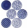 Vancasso Selene Indigo – Sada 6 porcelánových tanierov s japonským vzorom 21 cm Vancasso Selene Indigo – Sada 6 porcelánových tanierov s japonským vzorom 21 cm
