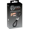 Rebel Heavy Rope Cock Strap with 2 Loops Black