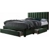 Wilsondo Čalúnená manželská posteľ s úložným priestorom Grace 160x200 - zelená Wilsondo Čalúnená manželská posteľ s úložným priestorom Grace 160x200 - zelená