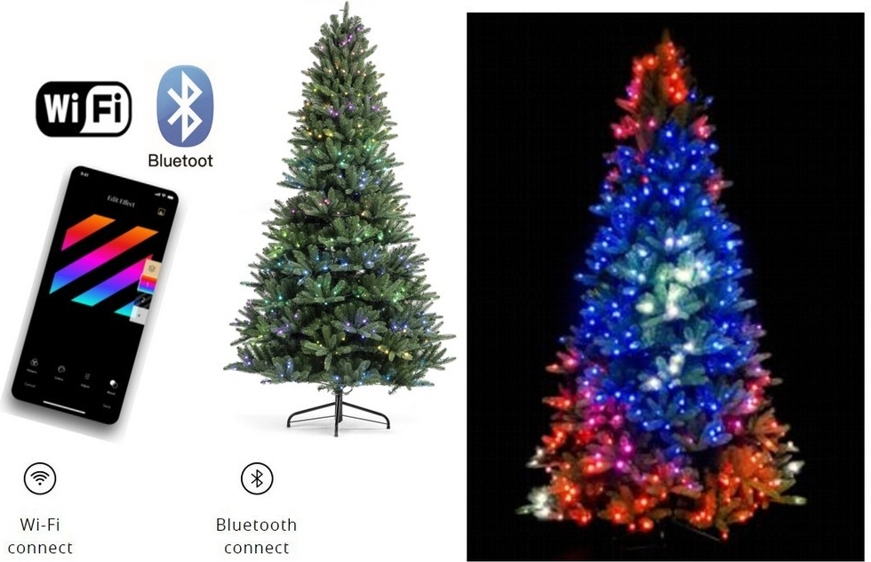 RGB LED stromček vianočný svietiaci SMART 2,1m Twinkly 390 ks BT Wi-Fi
