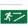 Piktogram Únikový východ! Schody ,,VPRAVO,, hore 15x28,5 Piktogram Únikový východ! Schody ,,VPRAVO,, hore 15x28,5