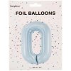 PartyDeco Fóliový balón narodeninové číslo 0 svetlomodrý PartyDeco Fóliový balón narodeninové číslo 0 svetlomodrý