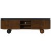 Bighome - FLORENZ TV stolík z mangového dreva, lakovaný tmavohnedý a mramor čierny, 180x40x50 Bighome - FLORENZ TV stolík z mangového dreva, lakovaný tmavohnedý a mramor čierny, 180x40x50