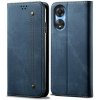 Peňaženkové kožené puzdro Denim na Oppo A38 - Modrá Peňaženkové kožené puzdro Denim na Oppo A38 - Modrá