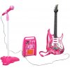 Kruzzel 22407 Detská rocková elektrická gitara na batérie + zosilňovač a mikrofón ružová Kruzzel 22407 Detská rocková elektrická gitara na batérie + zosilňovač a mikrofón ružová