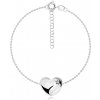 Šperky eshop - Briliantový náramok zo striebra 925 - vypuklé srdce, hviezda Polárka, číry diamant T03.14 Šperky eshop - Briliantový náramok zo striebra 925 - vypuklé srdce, hviezda Polárka, číry diamant T03.14