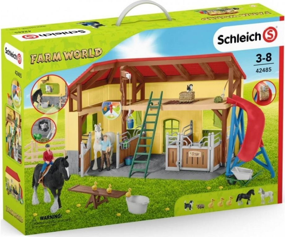 Schleich 42485 Stáj pro koně s příslušenstvím