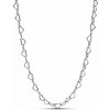 PANDORA krátky strieborný náhrdelník Spojené srdcia 393334c00-45 PANDORA krátky strieborný náhrdelník Spojené srdcia 393334c00-45