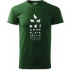 Očný test zvieratká - Klasické pánske tričko vyššej gramáže - L ( Fľaškovozelená ) Očný test zvieratká - Klasické pánske tričko vyššej gramáže - L ( Fľaškovozelená )
