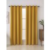MKLozkoviny.sk Blackout závesy Elias horčicová - 140 × 160 cm (2 ks) - krúžky MKLozkoviny.sk Blackout závesy Elias horčicová - 140 × 160 cm (2 ks) - krúžky