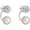 Náušnice perly s krištáľmi Preciosa 31178.1 Biela Náušnice perly s krištáľmi Preciosa 31178.1 Biela