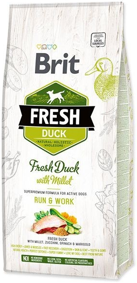 Brit Fresh Duck with Millet Adult Run & Work 12 kg