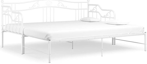 Shumee 324765 Rám vysúvacej postele biely kovový