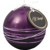 Vianočná sviečka Saturn guľa Ø6 cm metalická lesklá tmavofialová Vianočná sviečka Saturn guľa Ø6 cm metalická lesklá tmavofialová