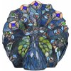 Clayre & Eef Stolná lampa Tiffany v dizajne páva - 32 * 30 cm E14 / max 1 * 40W - Clayre & Eef Clayre & Eef Stolná lampa Tiffany v dizajne páva - 32 * 30 cm E14 / max 1 * 40W - Clayre & Eef