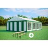 Párty stan 5x8 m STANDARD SET - stan + pivné sety farba Zelenobiela Párty stan 5x8 m STANDARD SET - stan + pivné sety farba Zelenobiela