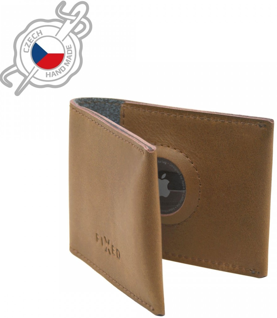 Fixed peňaženka pre AirTag z pravej hovädzej kože FIXWAT SMMW2 BRW hnědá