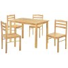 Tempo Kondela Jedálenský set 1+4, masívne drevo, prírodná, LOAK Tempo Kondela Jedálenský set 1+4, masívne drevo, prírodná, LOAK