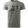 Play Eat Sleep Repeat game - Klasické pánske tričko vyššej gramáže - 4XL ( Tmavosivý melír ) Play Eat Sleep Repeat game - Klasické pánske tričko vyššej gramáže - 4XL ( Tmavosivý melír )